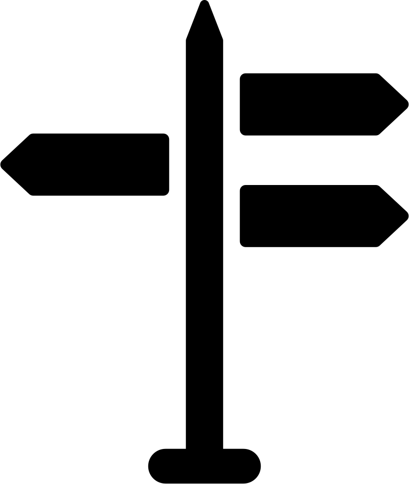 Blank Directional Signpost