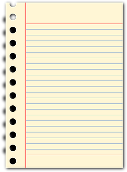 Blank Lined Notebook Paper