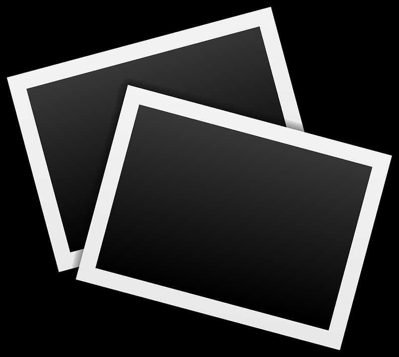 Blank Polaroid Frames Overlapping