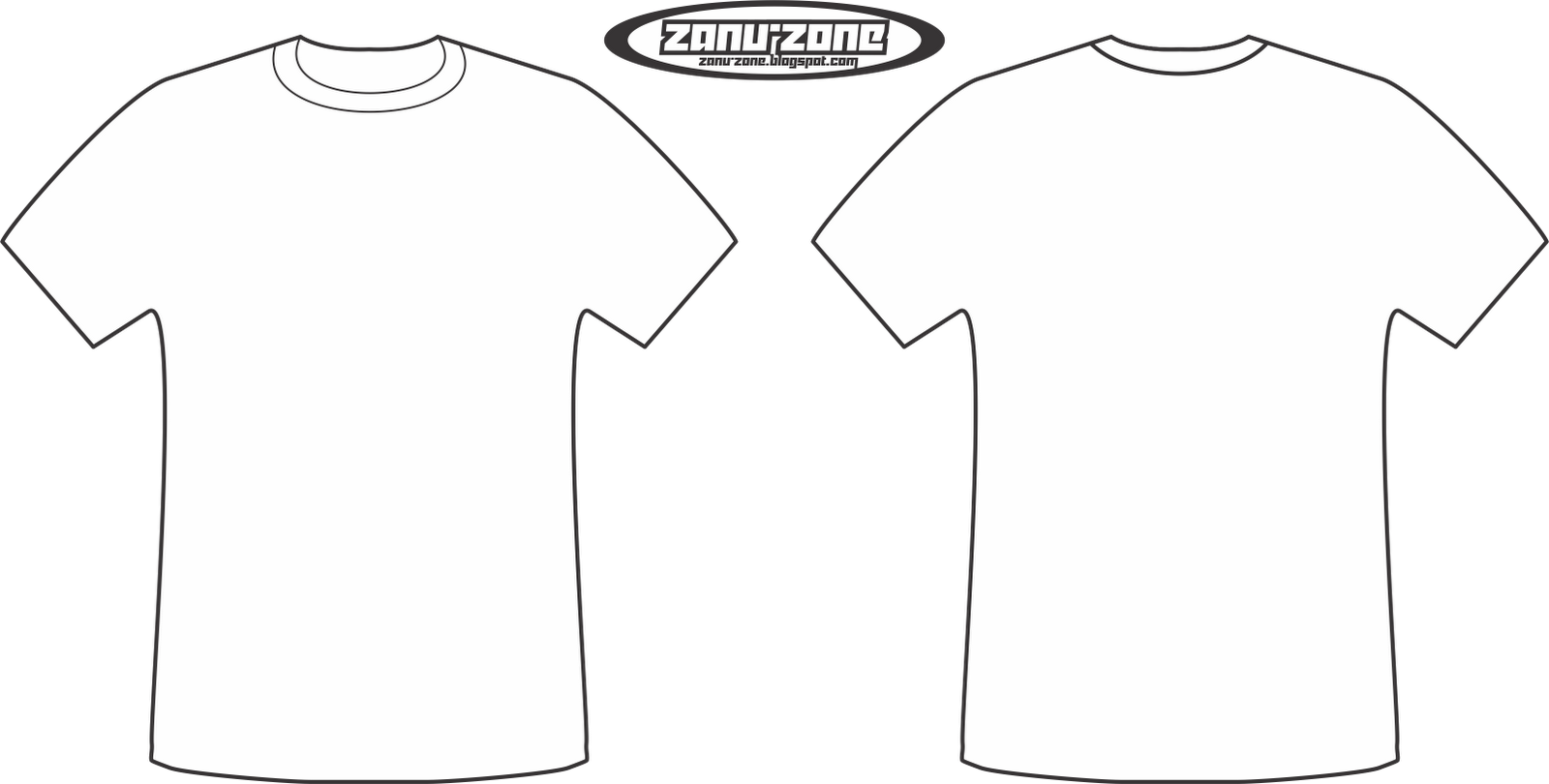 Blank T Shirt Template Front Back