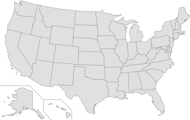 Blank U S A Map Outline