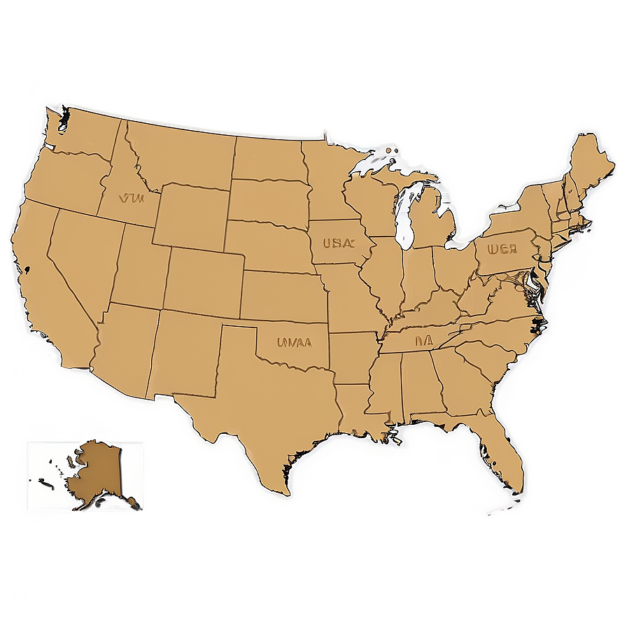 Blank Usa States Map Png Dwi74