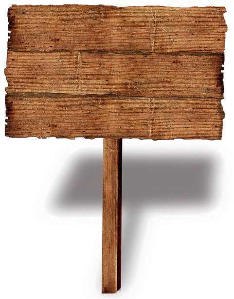 Blank Wooden Signpost.png