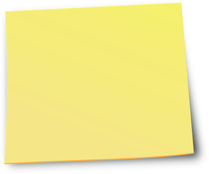 Blank Yellow Post It Note