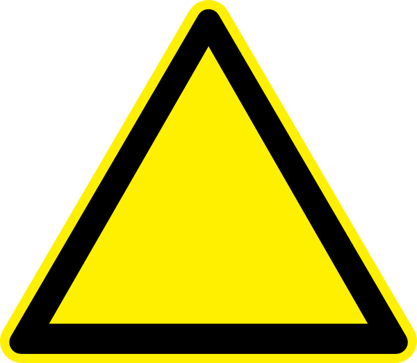 Blank Yellow Triangle Sign