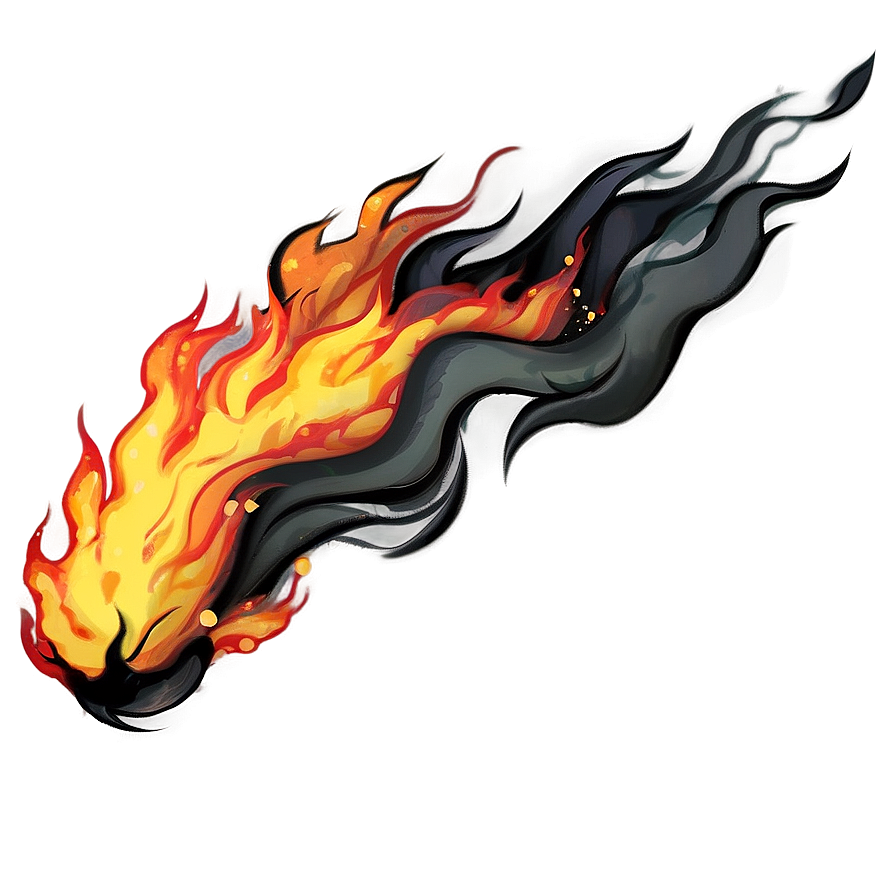 Blazing Fire Anime Style Png Fxk98