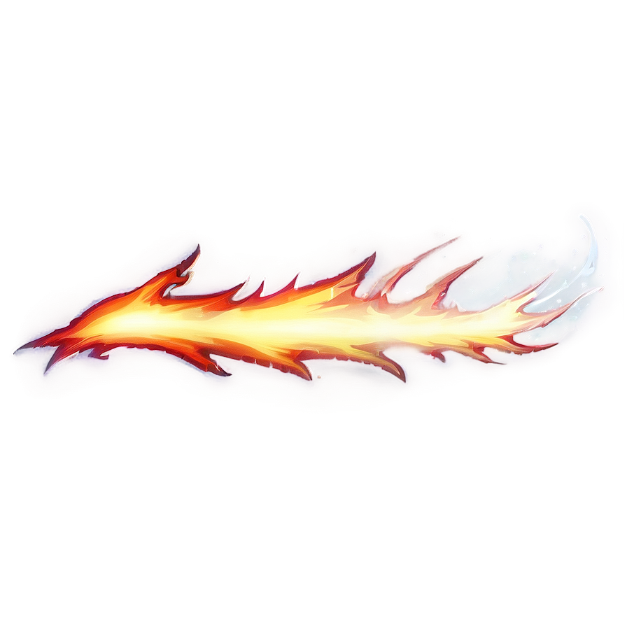 Blazing Fire Anime Style Png Pbg39