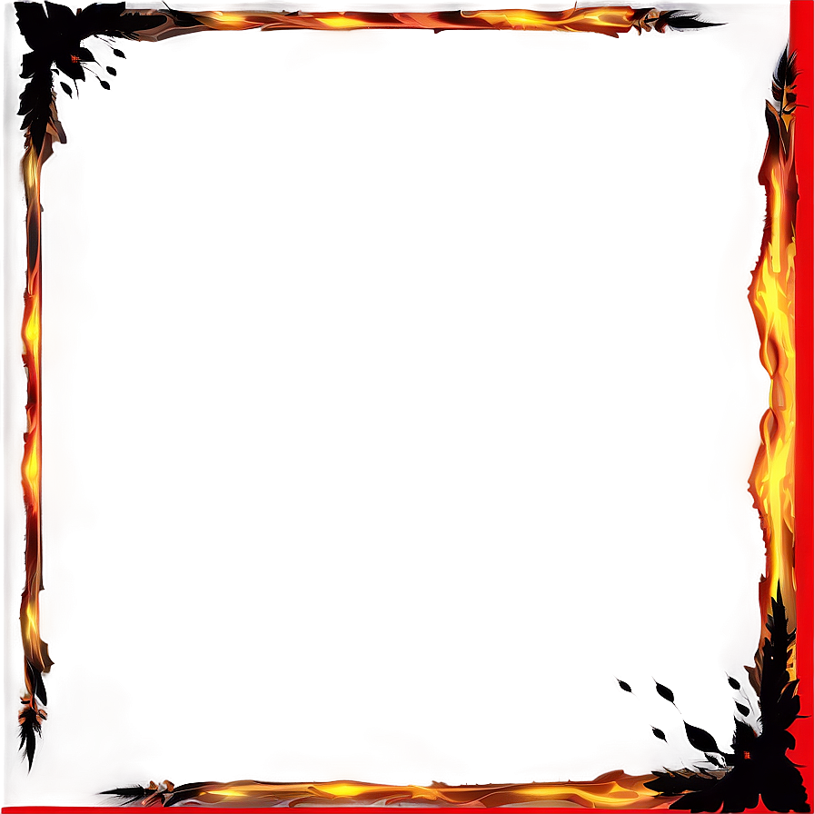 Blazing Frame Border Png Khm86