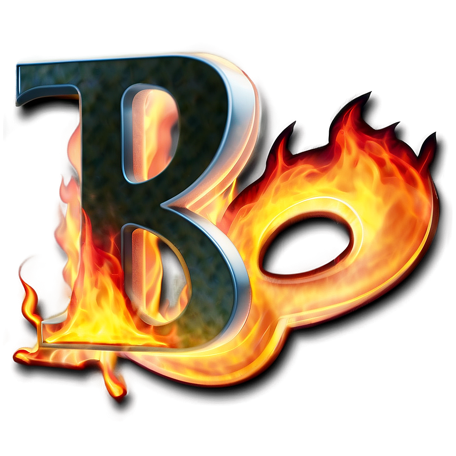 Blazing Letter B Icon Png 06202024