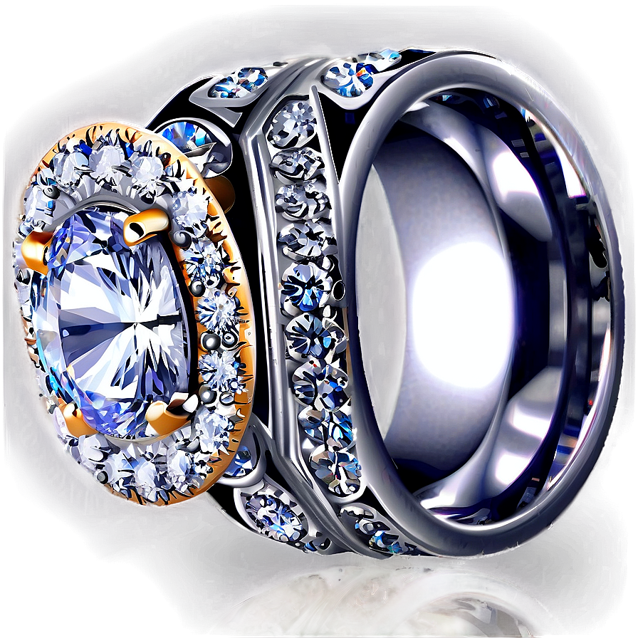 Bling Wedding Rings Png Vml