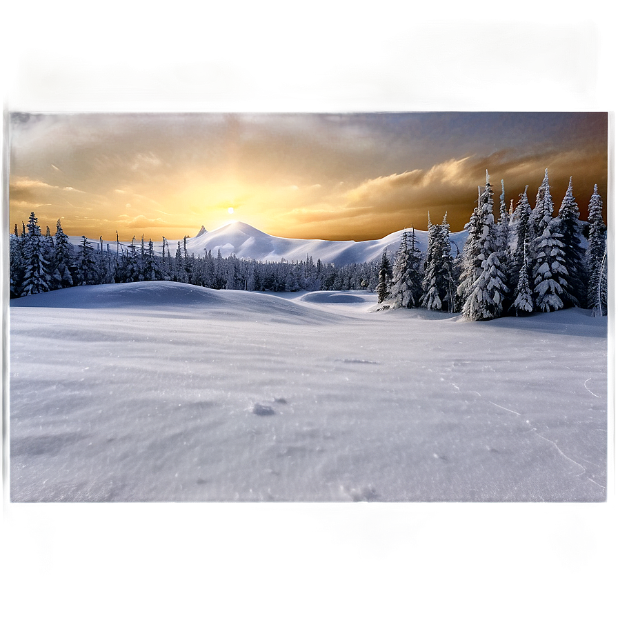 Blizzard White Landscape Png 74