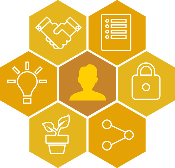 Blockchain Concept Hexagons