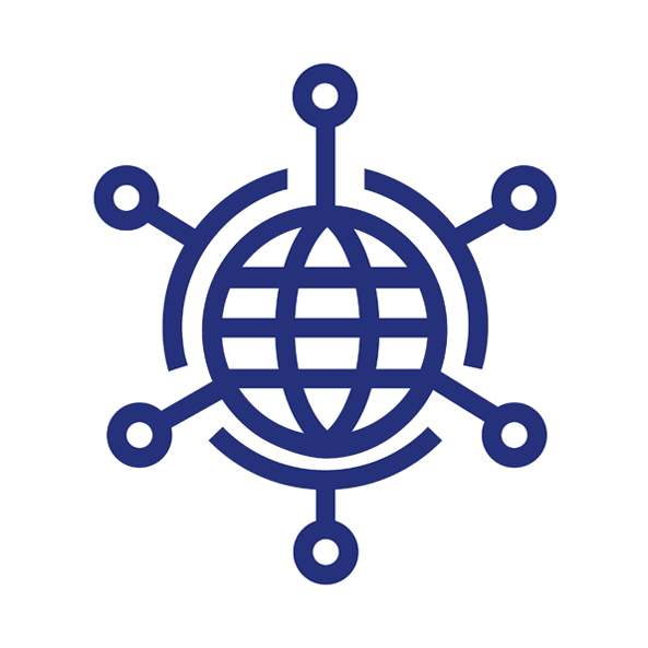 Blockchain Global Network Icon