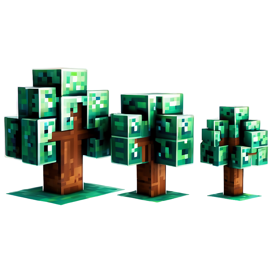 Blocky Tree From Minecraft Png 06122024