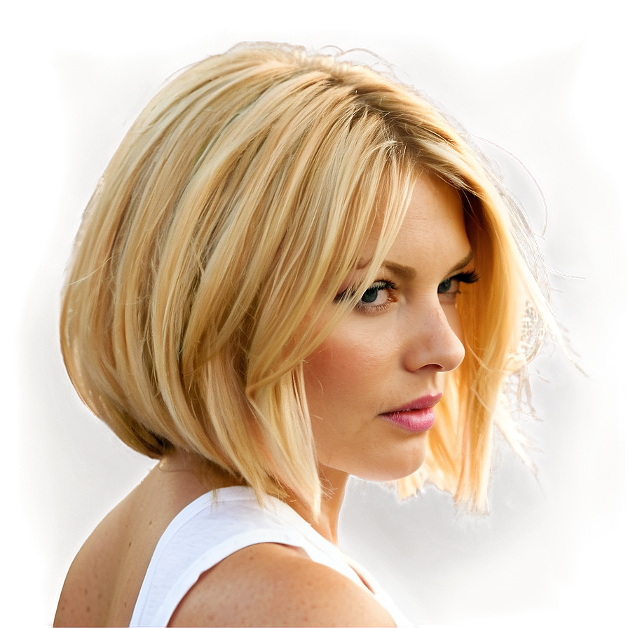 Blond Hair Bob Cut Png 06262024