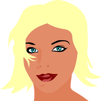 Blonde Animated Female Portrait