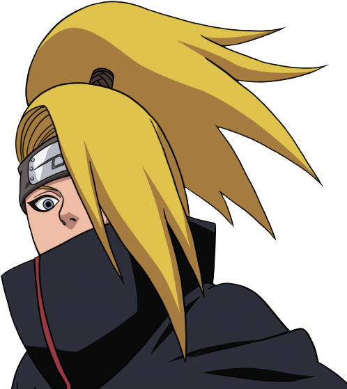 Blonde Anime Character Akatsuki Cloak