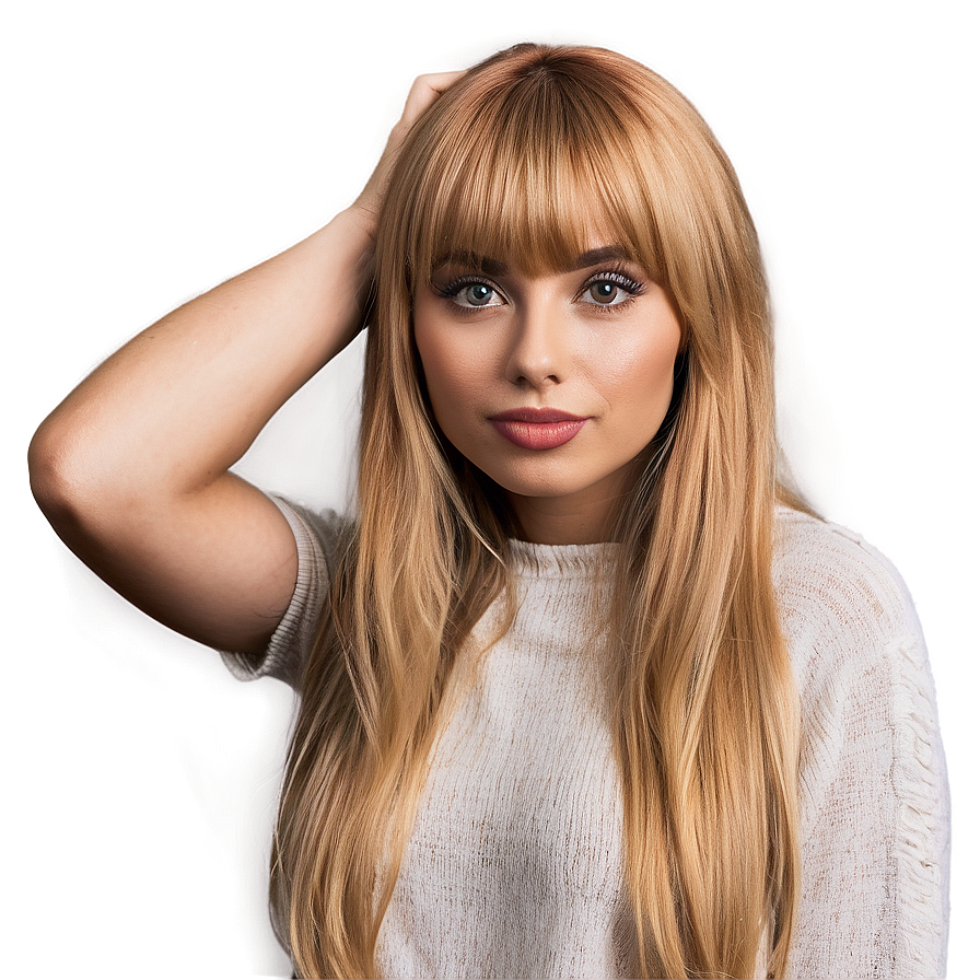 Blonde Bangs For Long Hair Png Xsj47