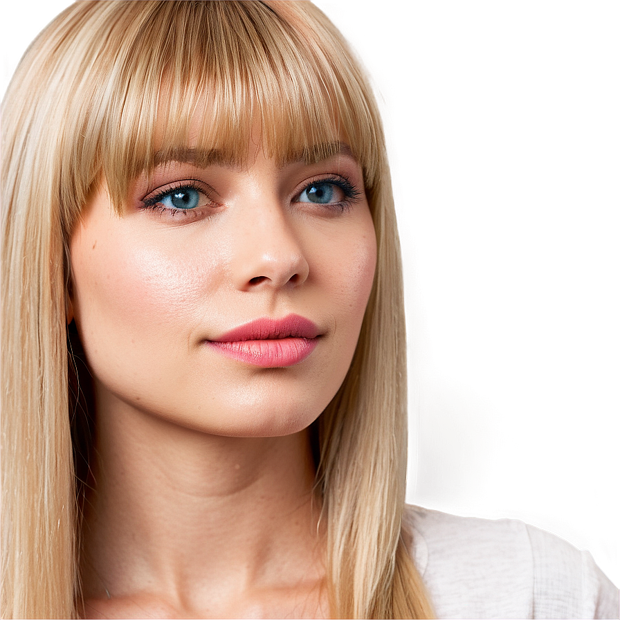 Blonde Bangs For Square Face Png 9