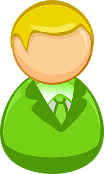 Blonde Cartoon Businessman Icon