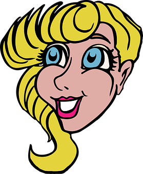 Blonde Cartoon Girl Graphic