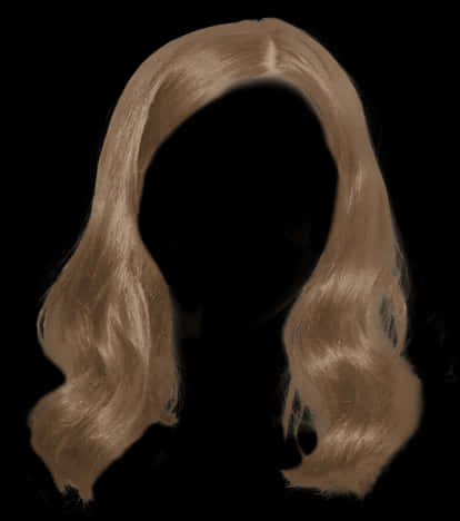 Blonde Hair Silhouette Black Background