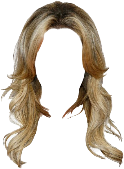 Blonde Hair Wig Transparent Background