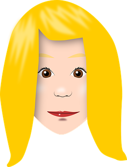 Blonde Haired Girl Cartoon Graphic