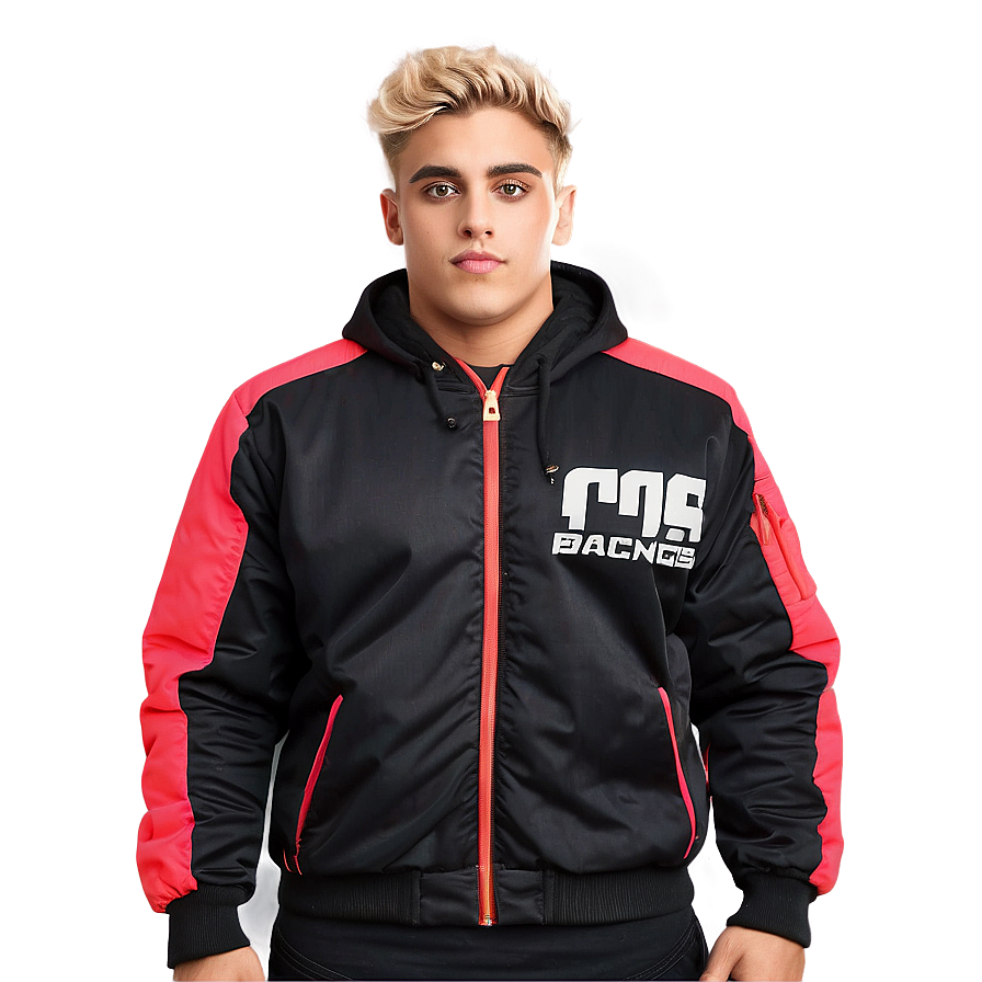 Blonde Haired Individualin Blackand Red Jacket