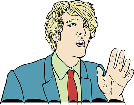 Blonde Man Gesture Illustration