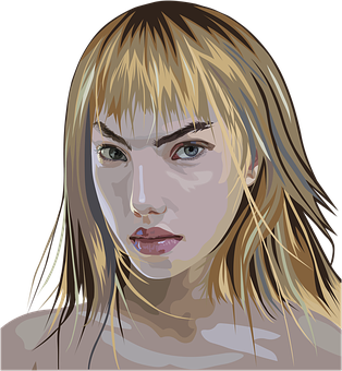 Blonde Vector Portrait