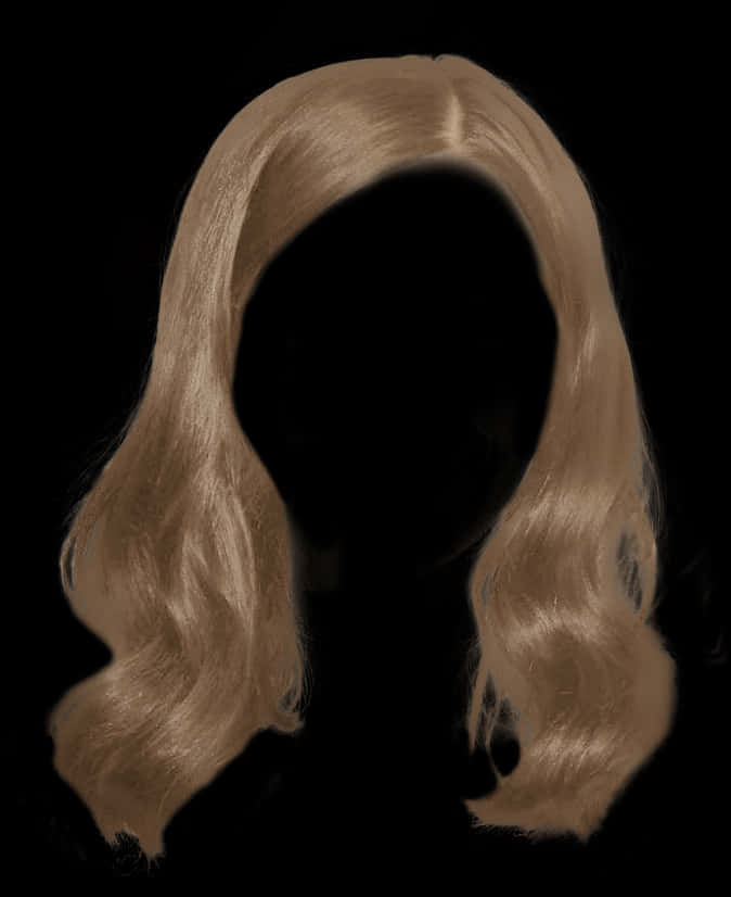 Blonde Wavy Hairstyle Silhouette