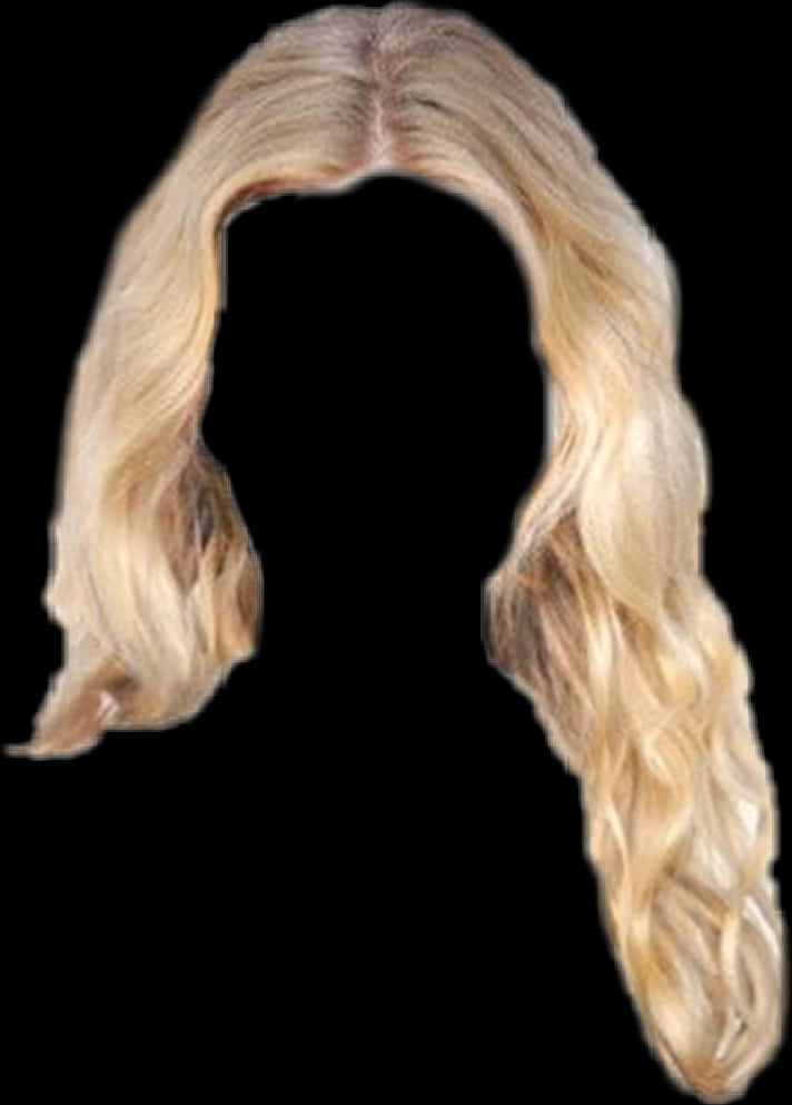 Blonde Wavy Hairstyle Transparent Background