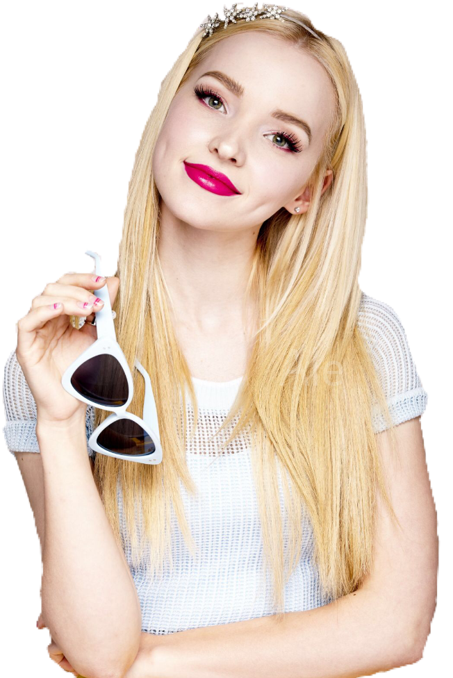 Blonde Woman Holding Sunglasses