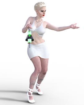 Blonde3 D Character Pointing