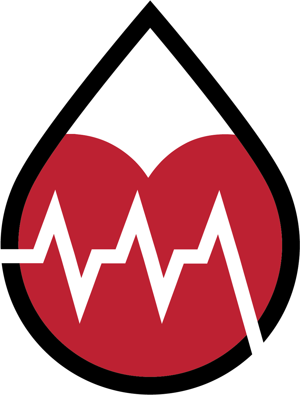 Blood Donation Heartbeat Logo