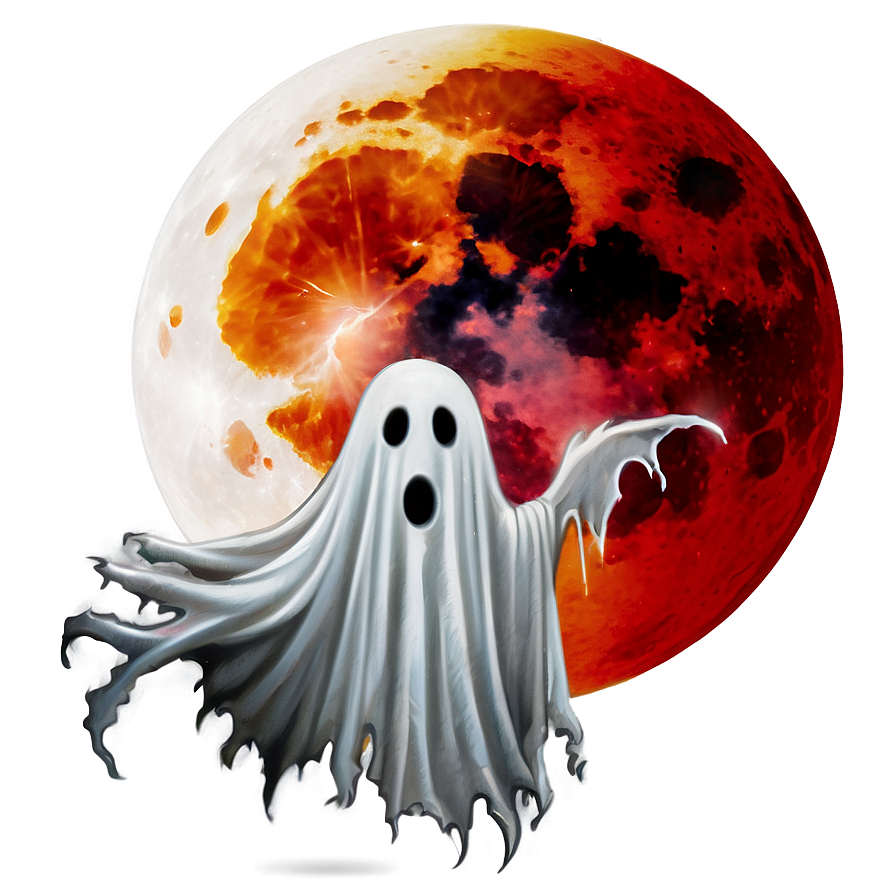 Blood Moon And Ghost Png 48