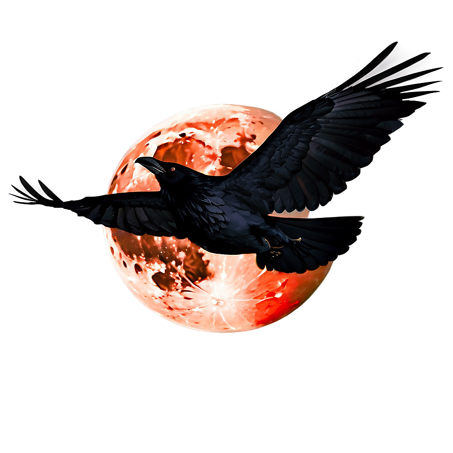 Blood Moon And Raven Png 44