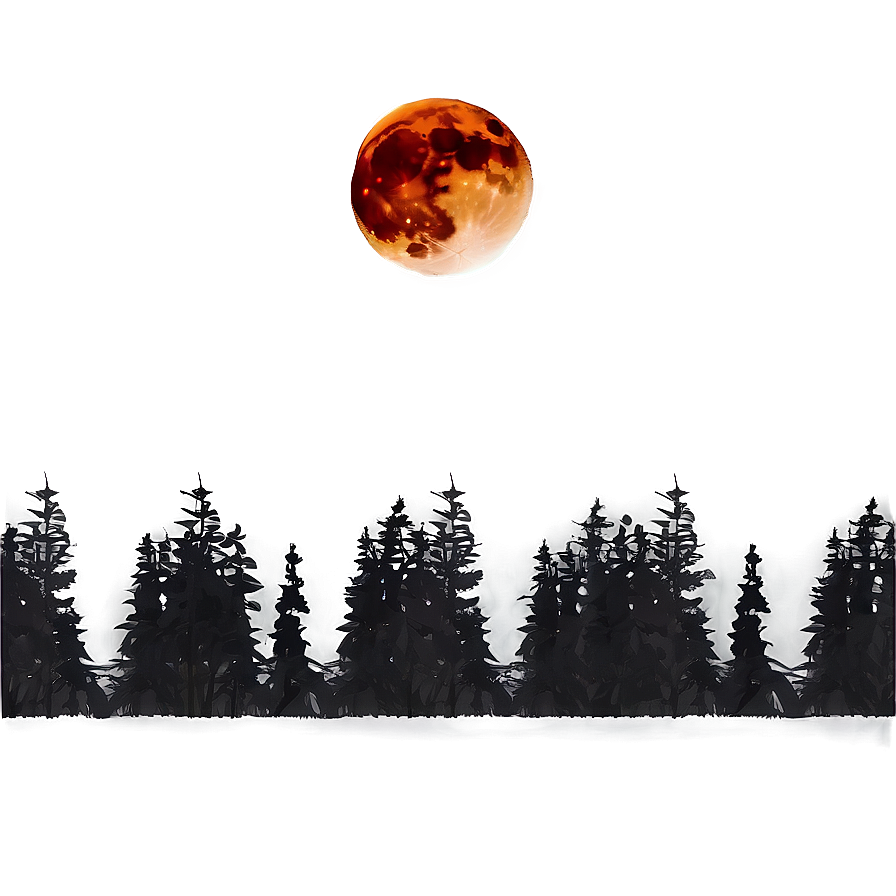 Blood Moon Over Forest Png 54