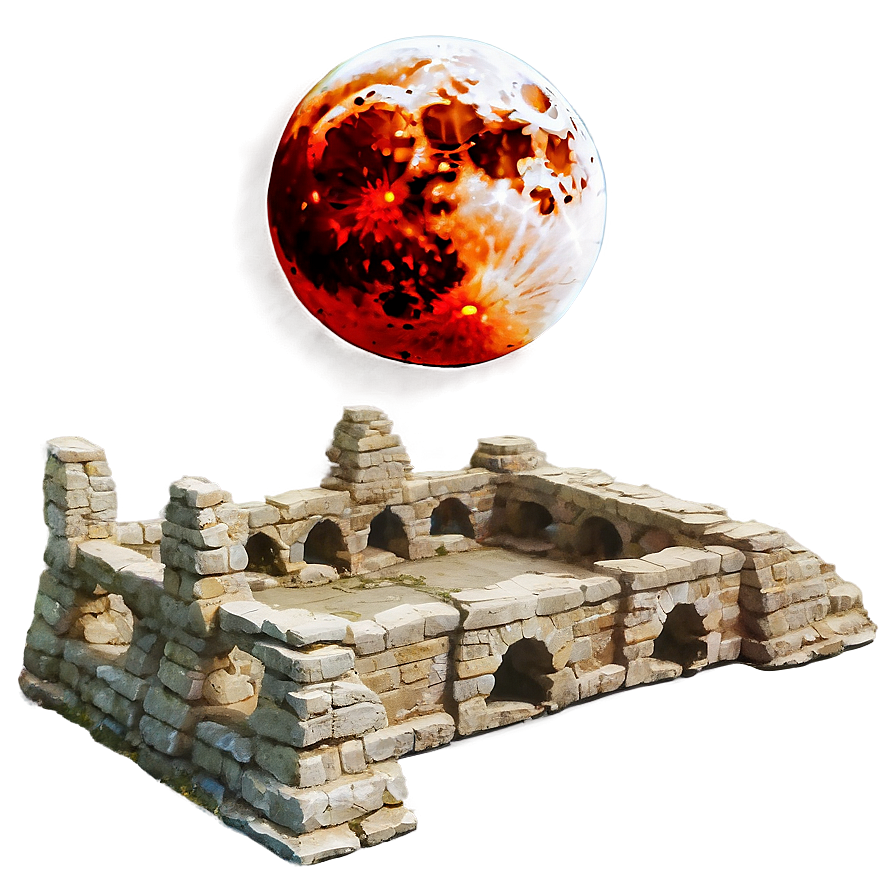 Blood Moon Over Ruins Png 49