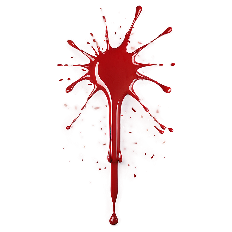 Blood Splatter Transparent Decoration 05262024