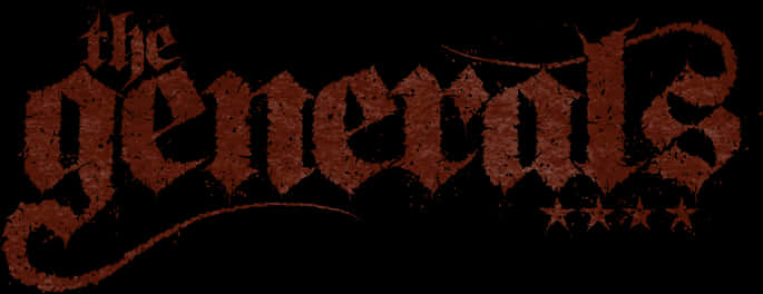 Blood Text The Generals Band Logo