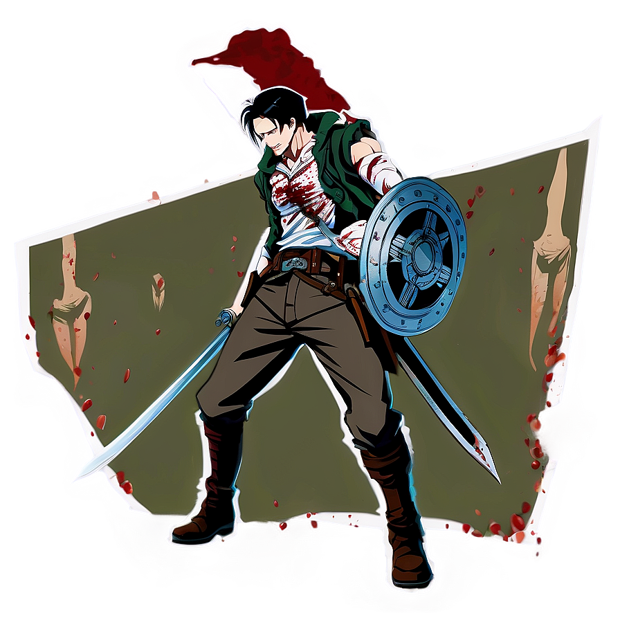 Bloodied Levi Battle Scene Png 06112024