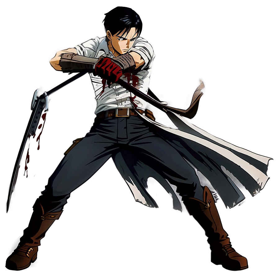 Bloodied Levi Battle Scene Png Fxw