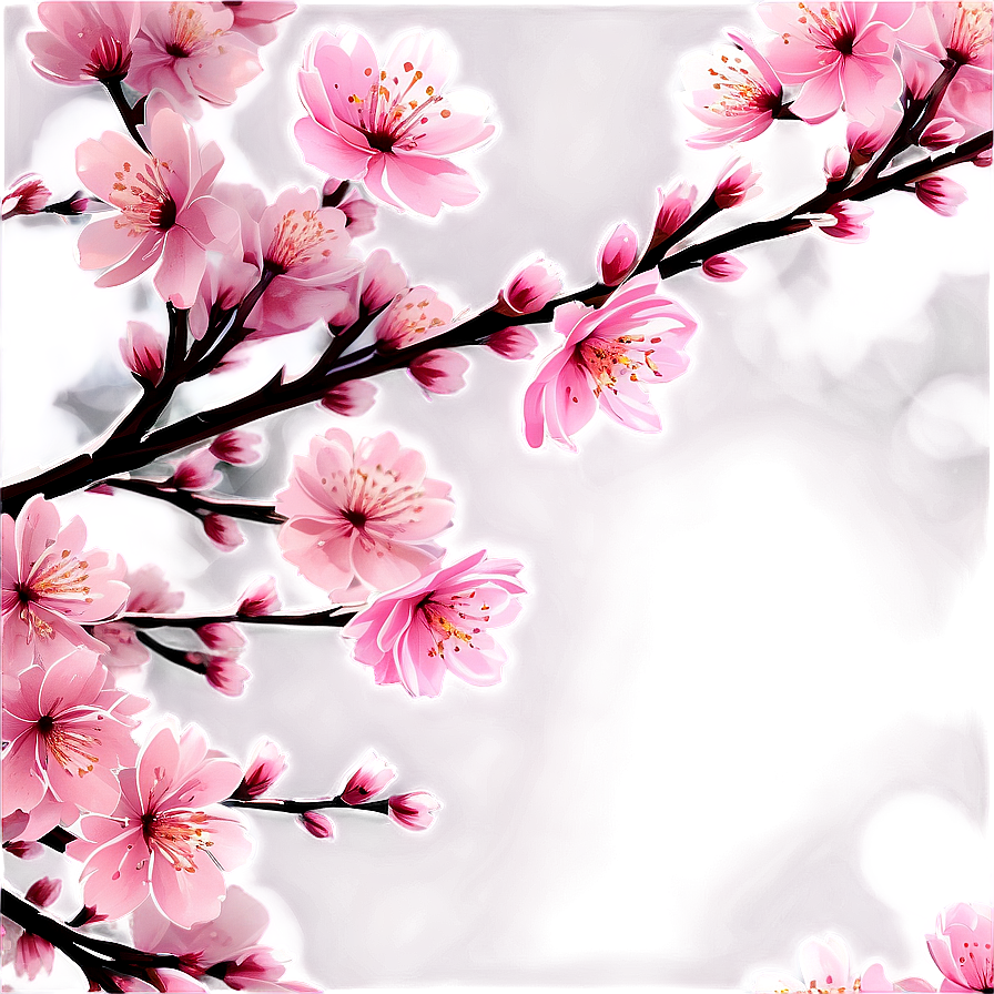 Blooming Cherry Blossom Landscape Png 37