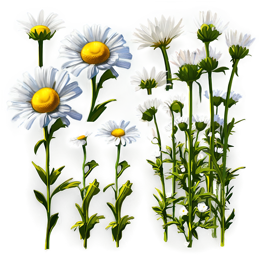 Blooming Daisies Meadow Png 98