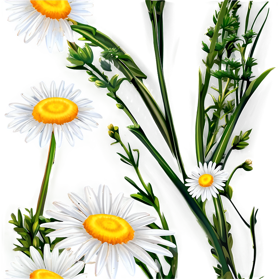 Blooming Daisies Meadow Png Uwq