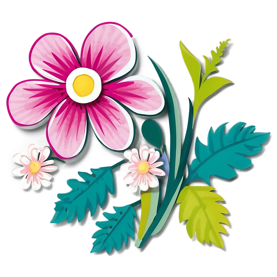 Blooming Flower Cricut Template Png Taw94