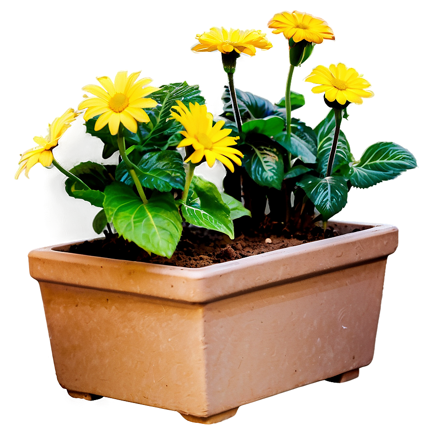 Blooming Flower Pots Png Wgc11