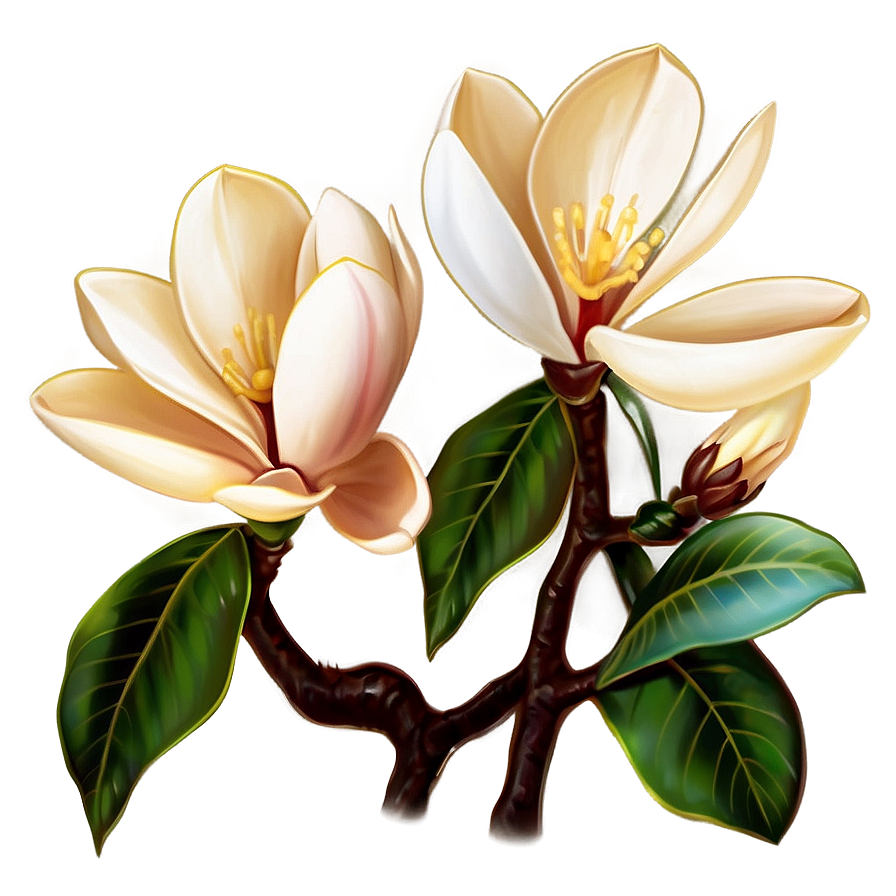 Blooming Magnolia Flower Scene Png 41